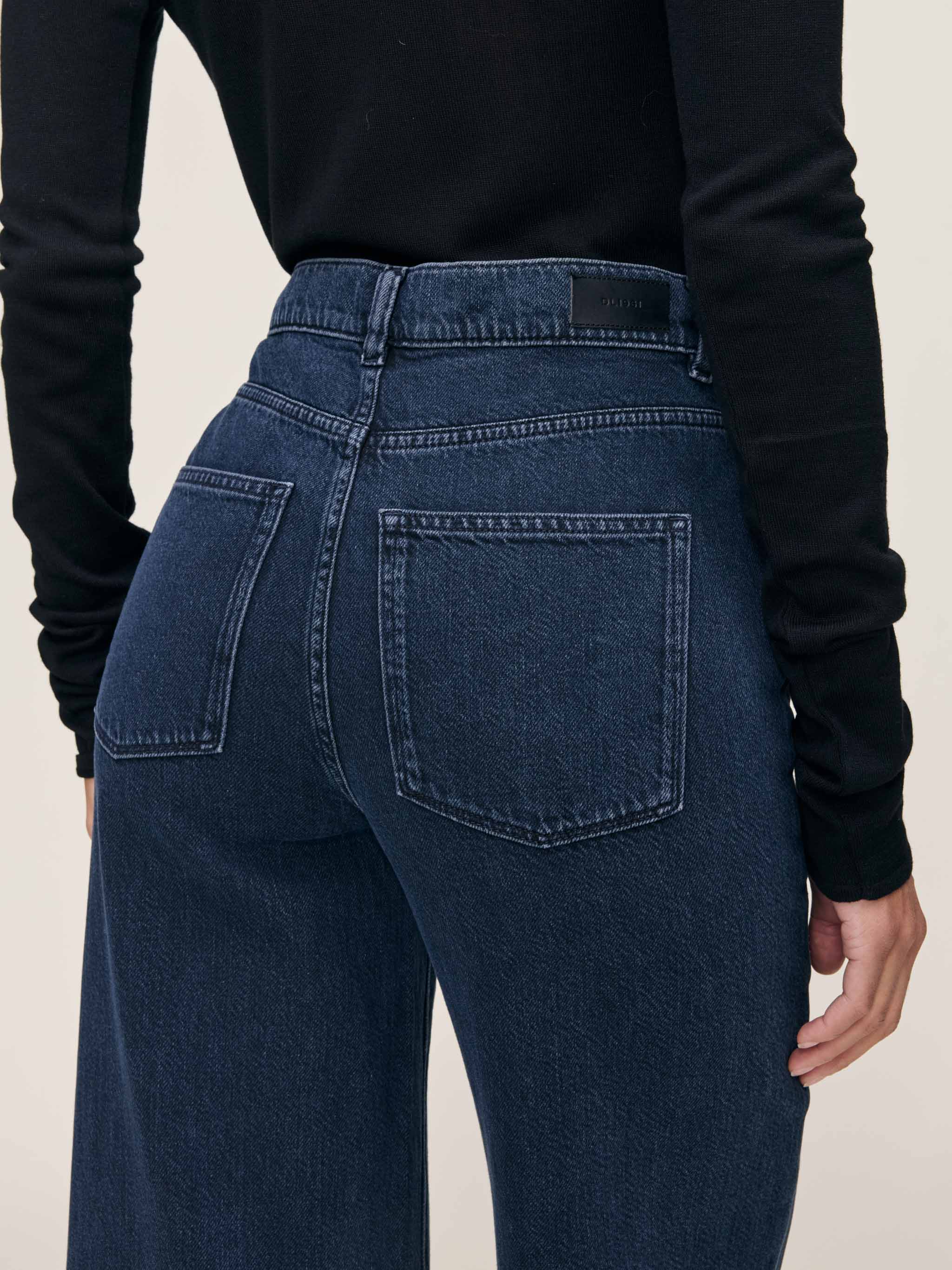 Hepburn Wide Leg High Rise Ankle Jeans