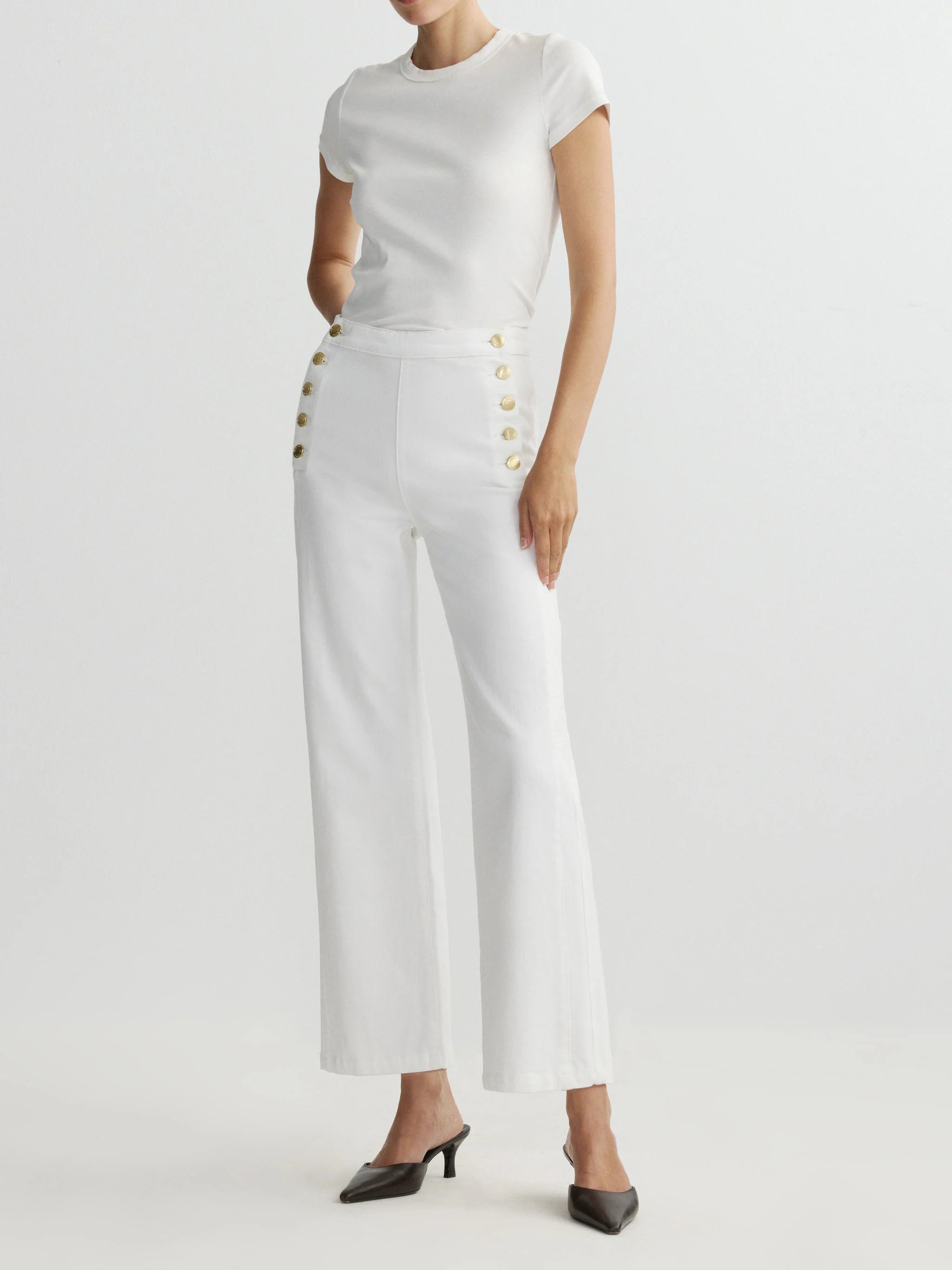 Karmine Refined Wide Leg High Rise 28" Jeans