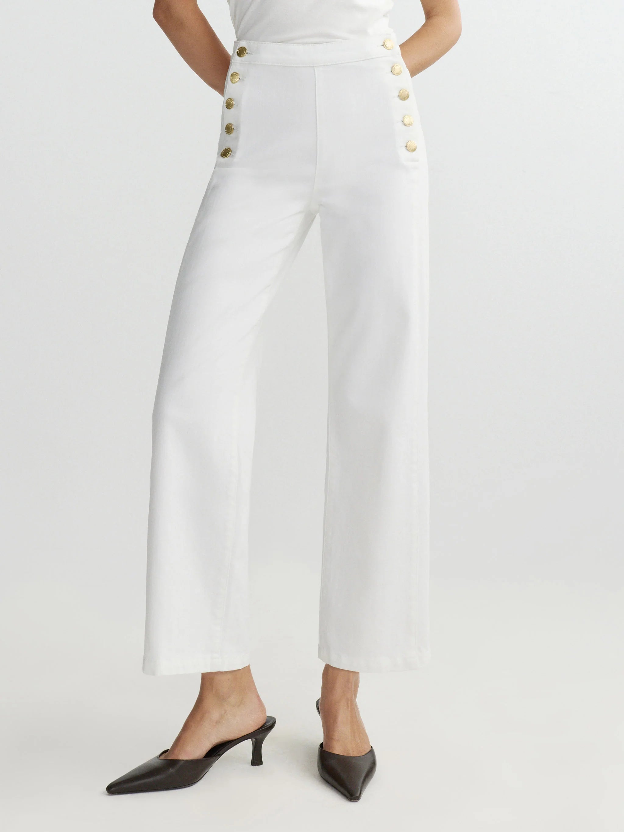 Karmine Refined Wide Leg High Rise 28" Jeans