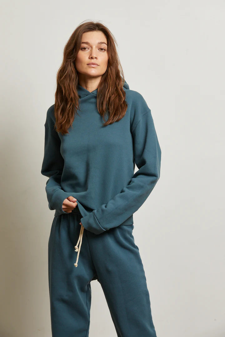 Heart Cotton Fleece Pullover Hoodie