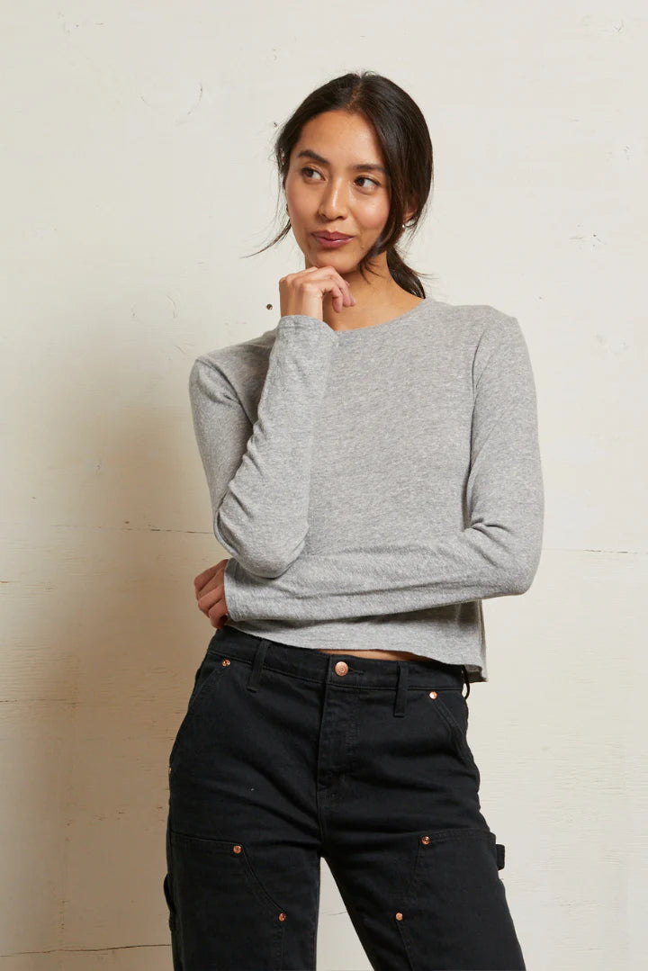 Jamie Recycled Cotton Long Sleeve Crew