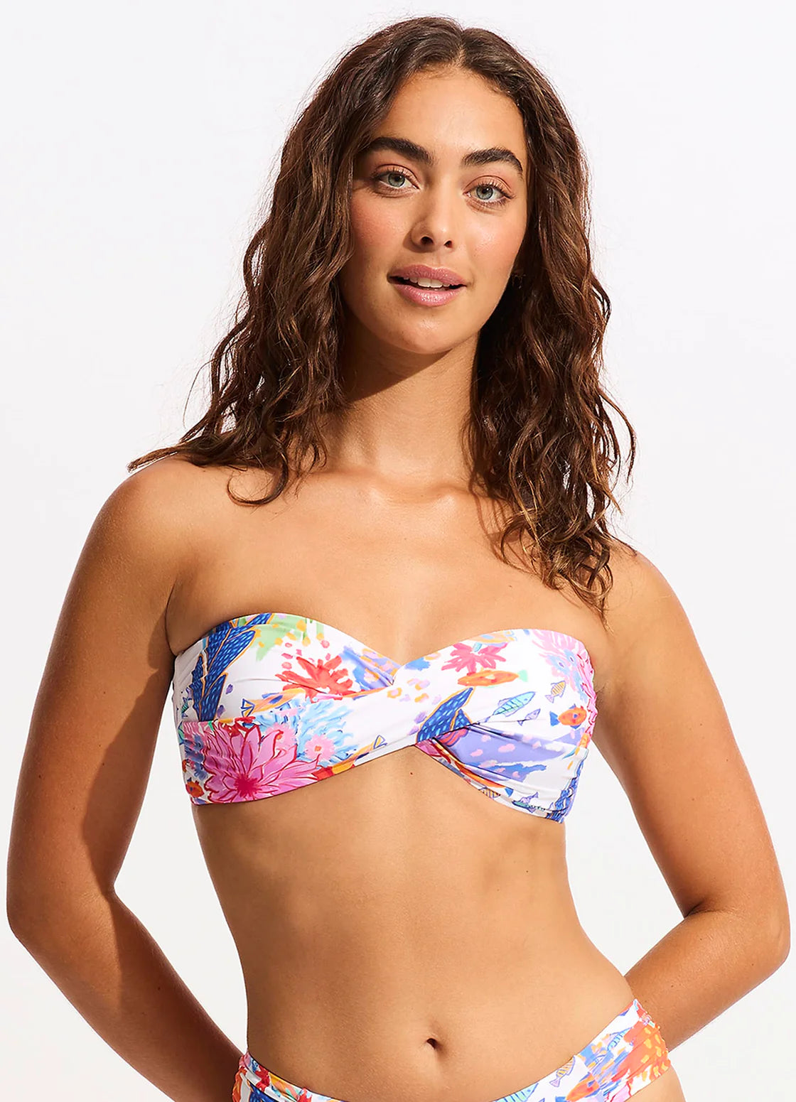 Under The Sea Twist Bandeau Bikini Top