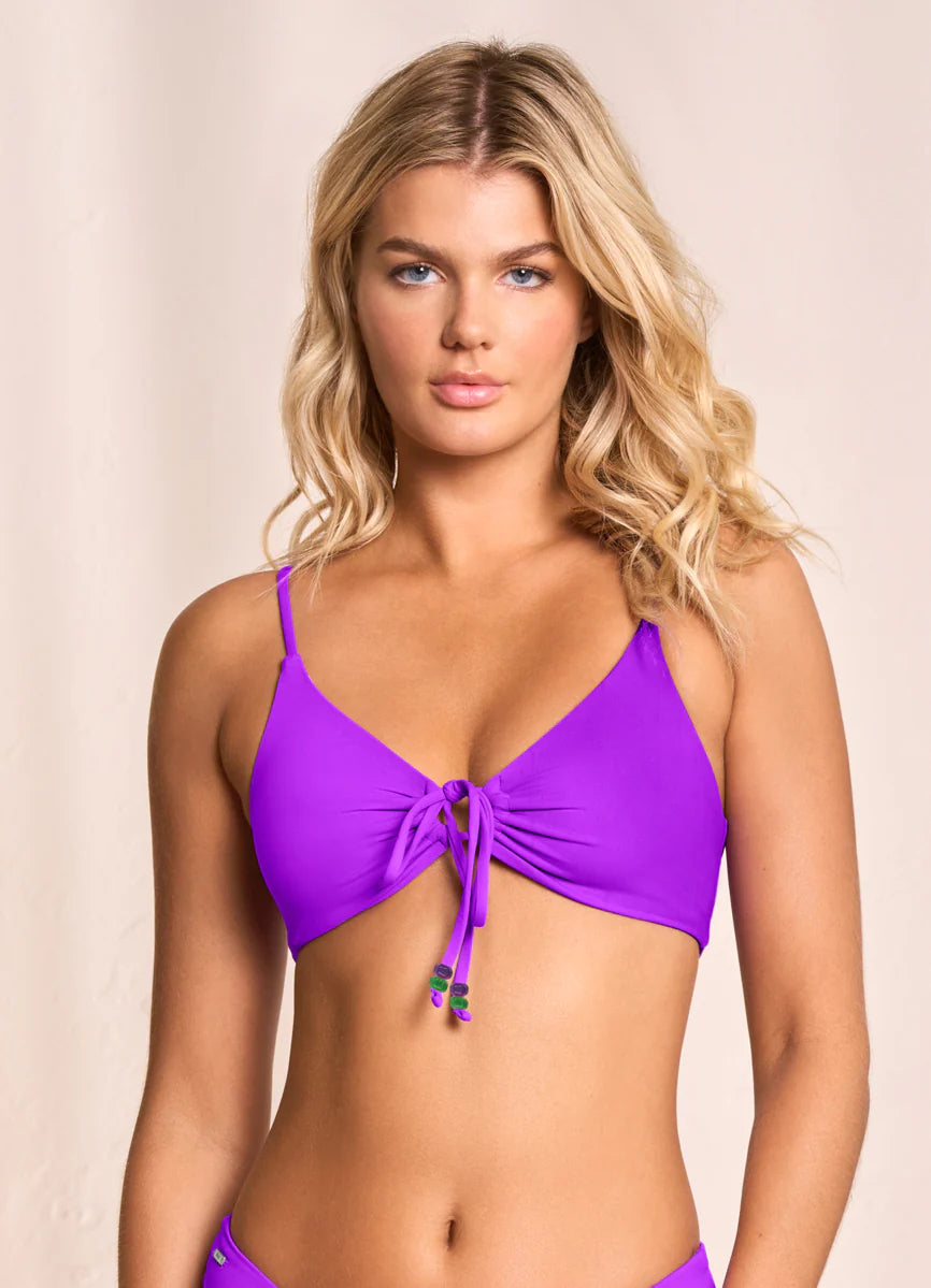 Violet Libby Front Tie Bralette Bikini Top