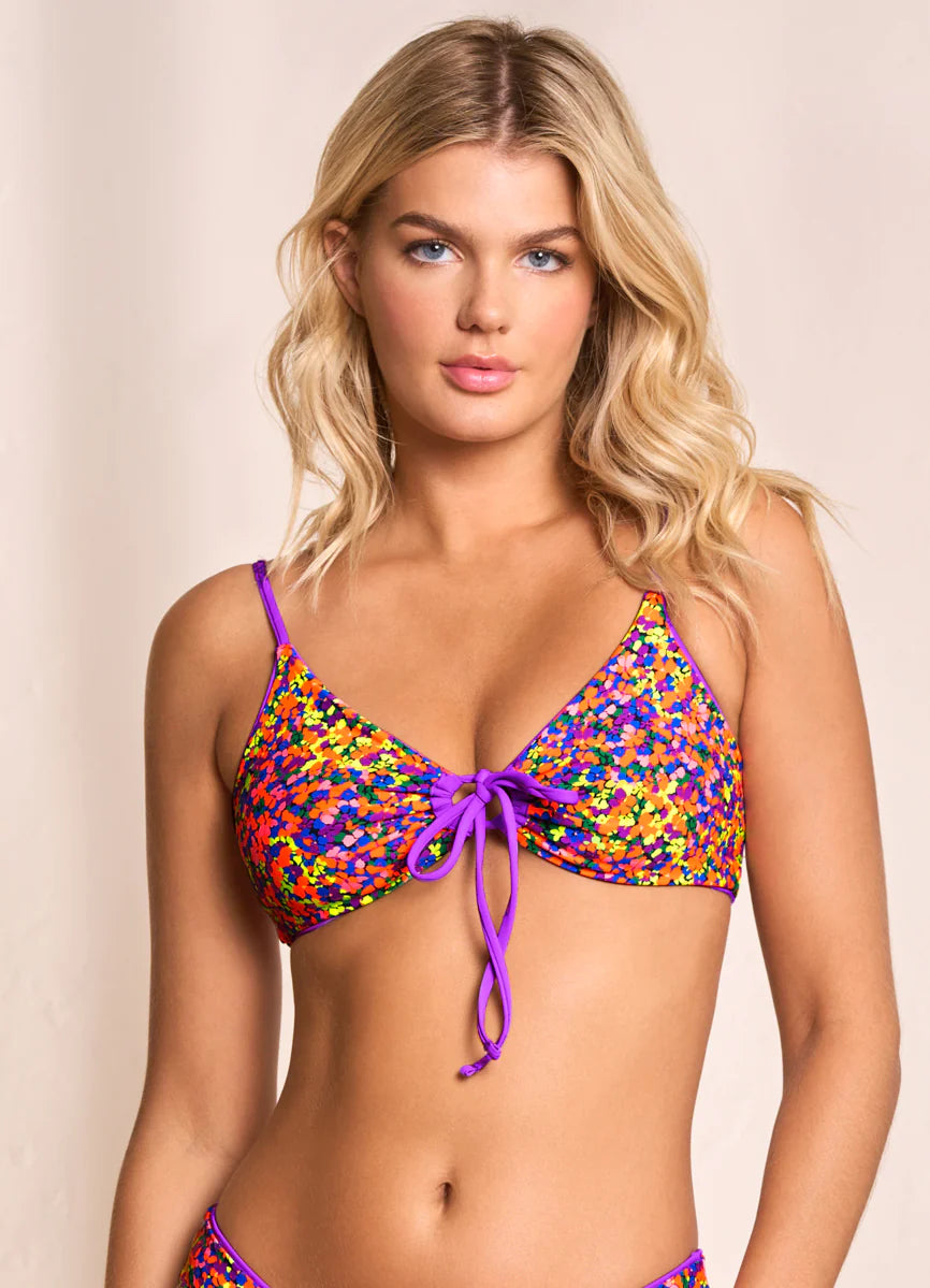 Violet Libby Front Tie Bralette Bikini Top