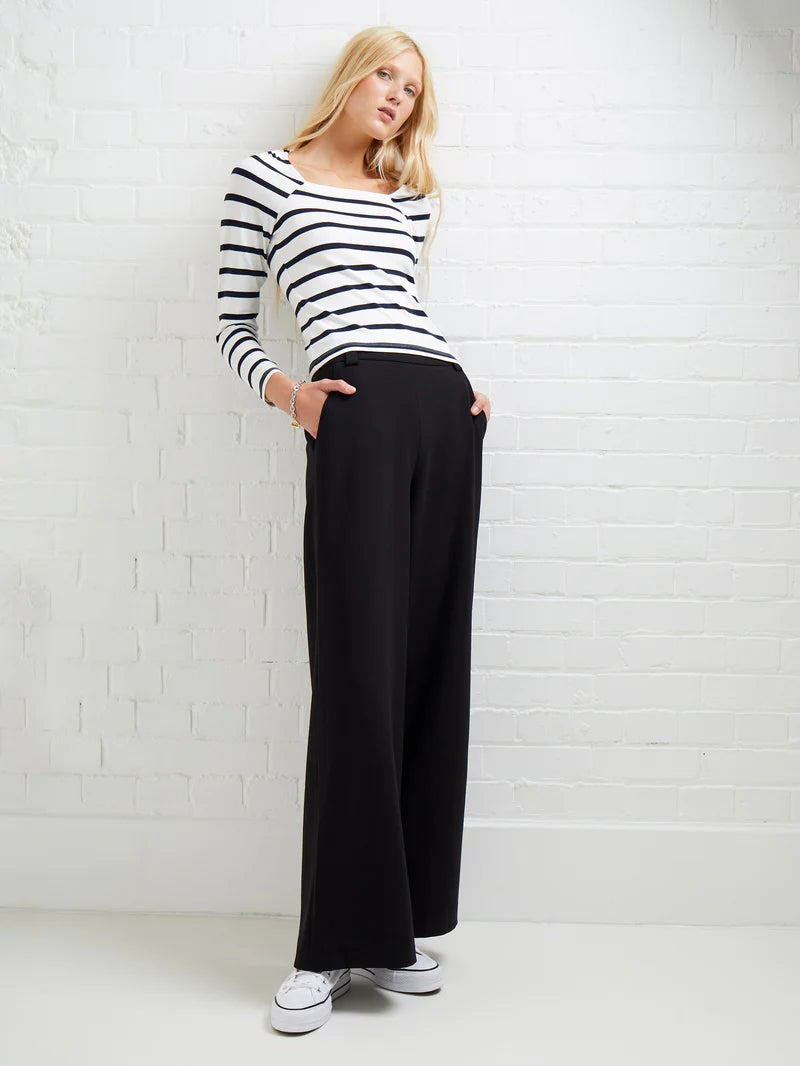 Rallie Stripe Long Sleeve Square Neck Tee