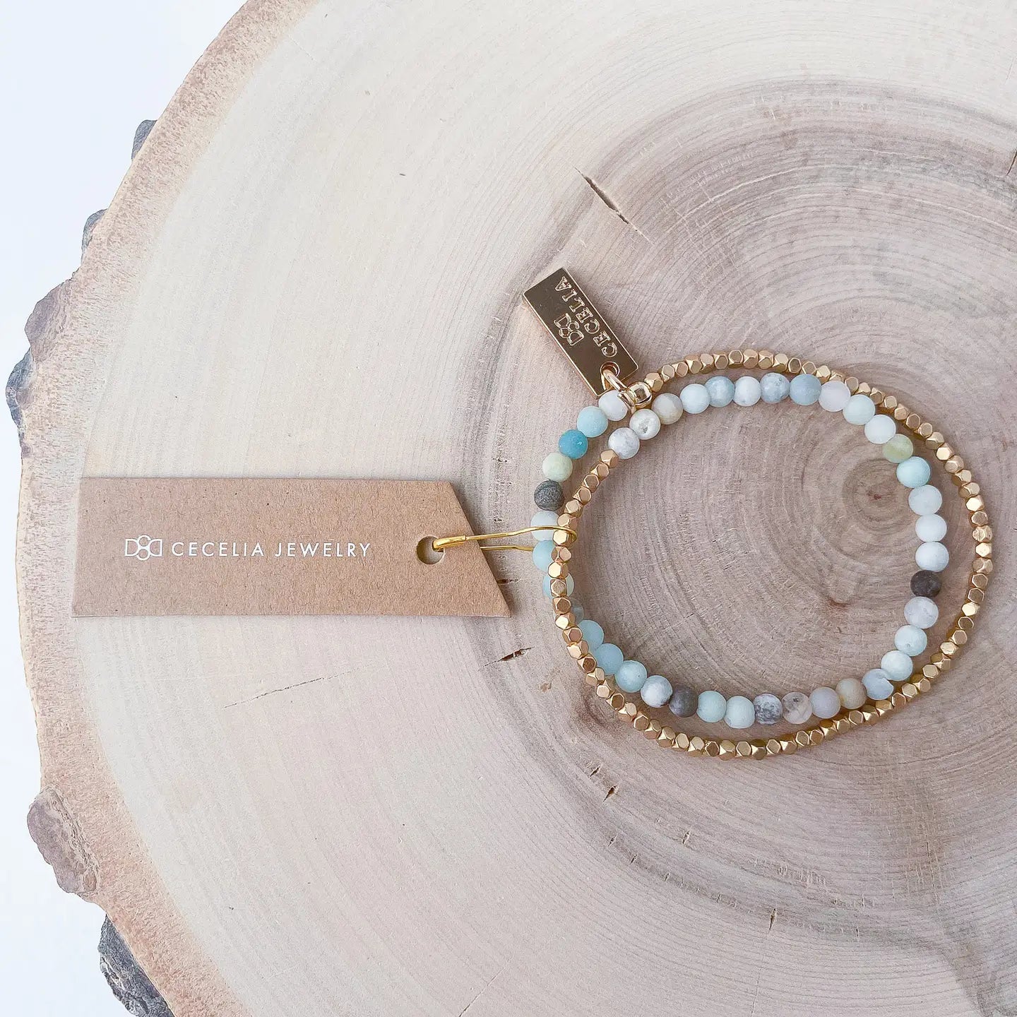 Amazonite Double Wrap Gemstone Bracelet