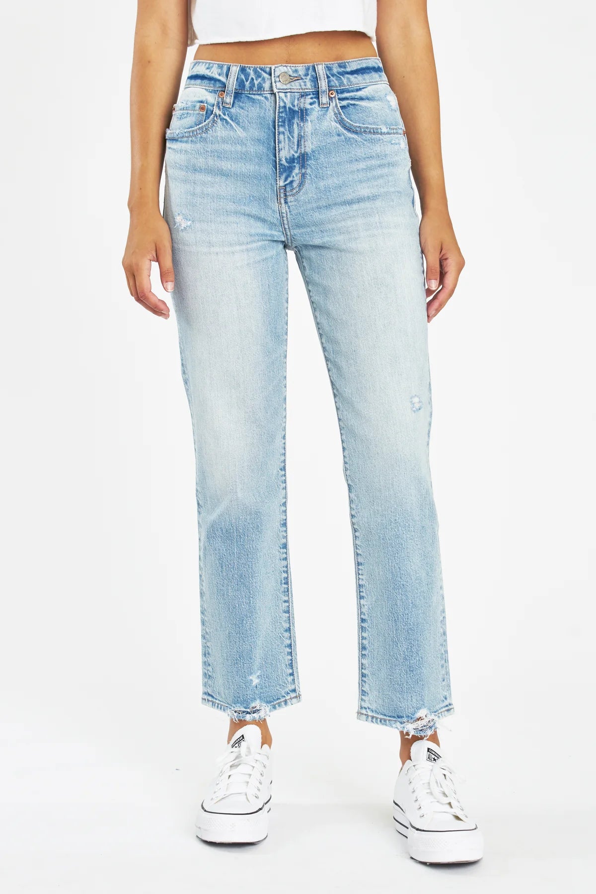 Straight Up High Rise Straight Denim
