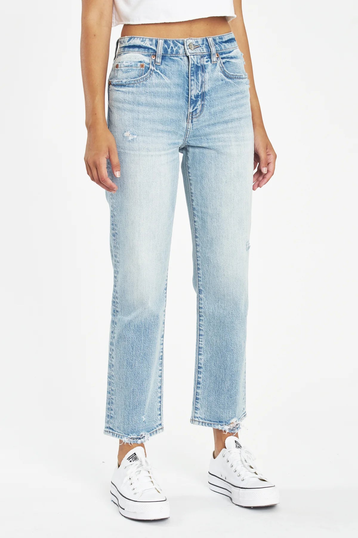 Straight Up High Rise Straight Denim