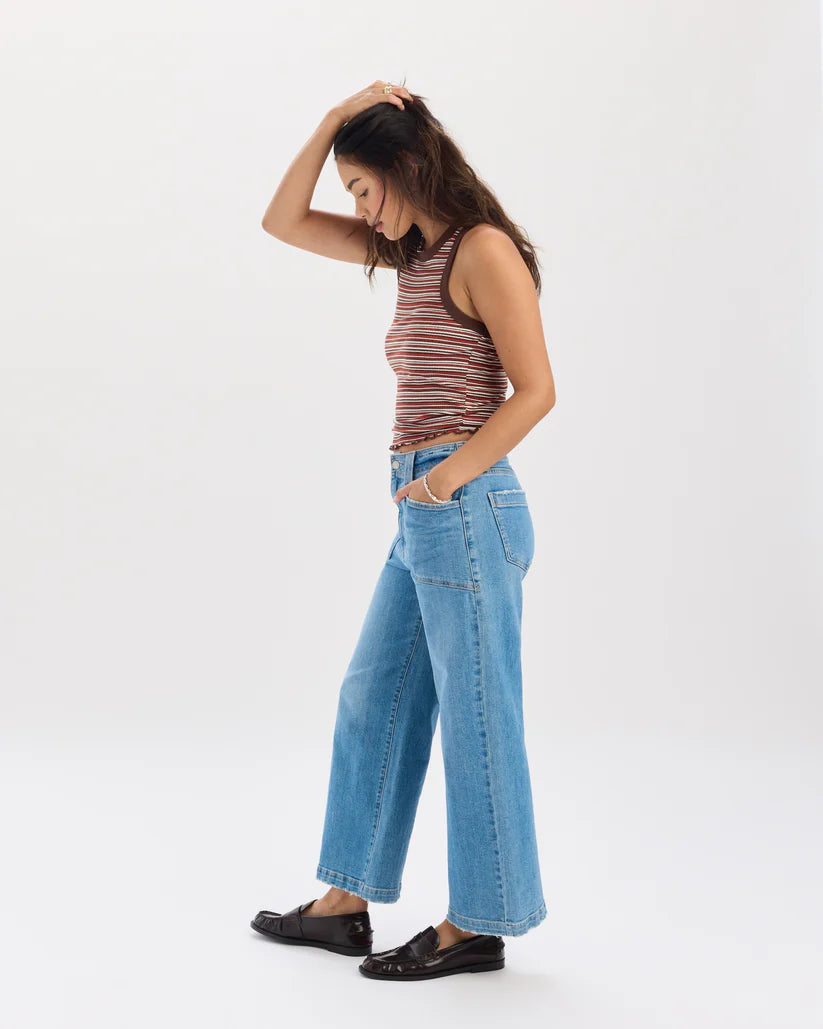 Valley Girl High Rise Wide Leg Ankle