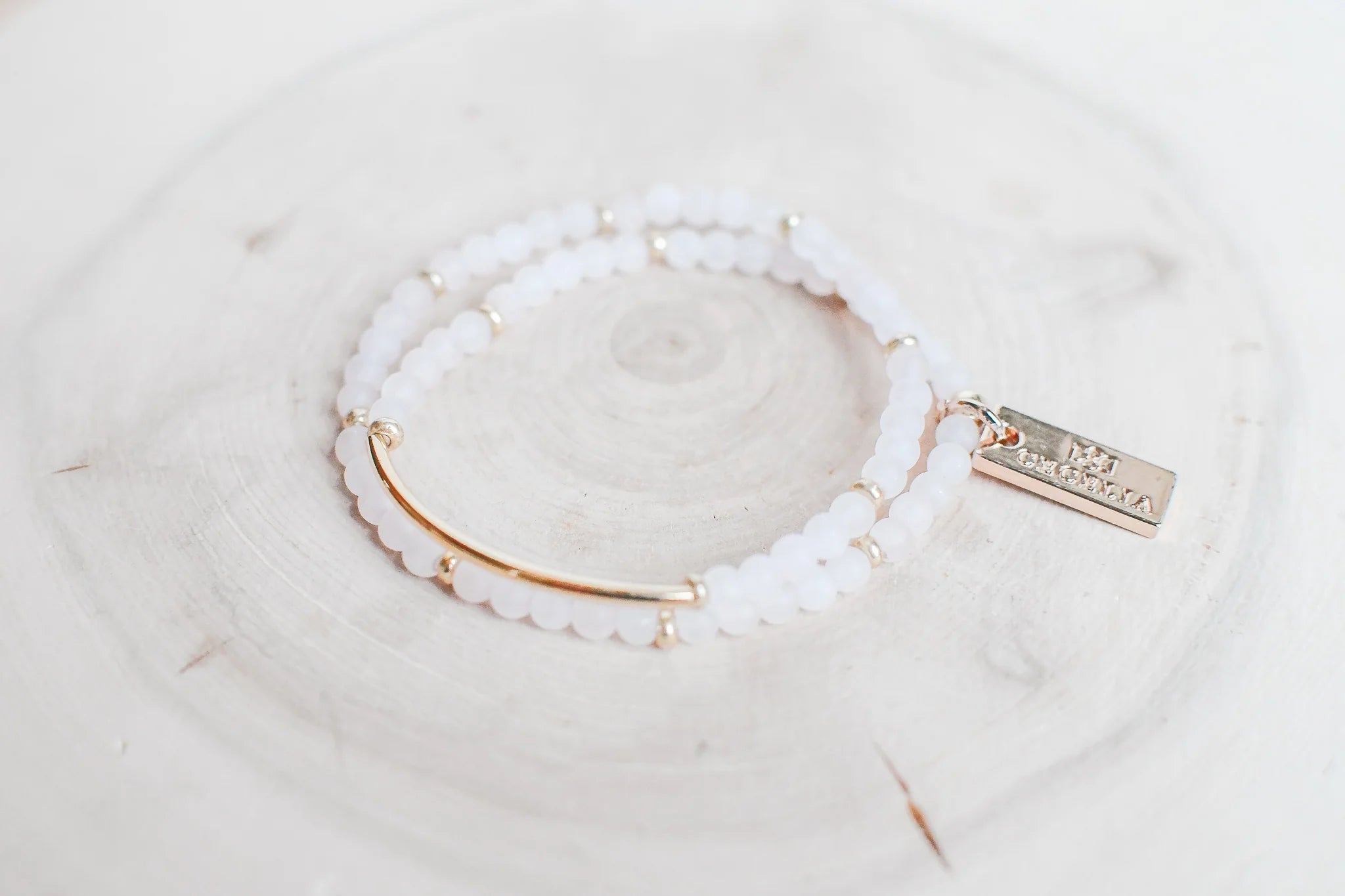 Rose Quartz Double Wrap Gemstone Bracelet
