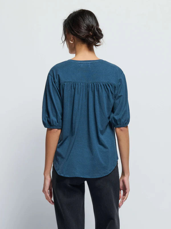 Edie Shirred Shoulder Top