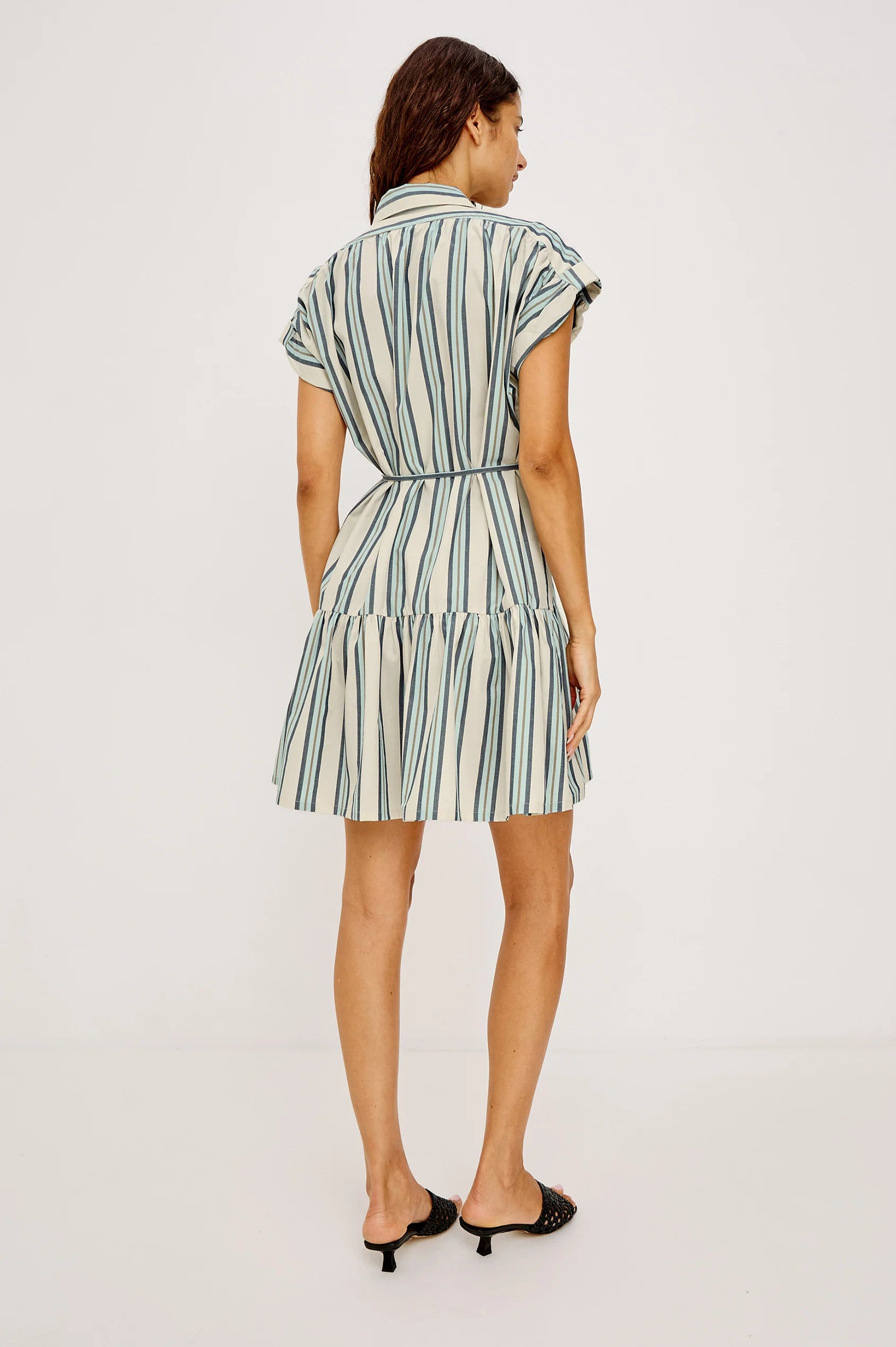 Evaline Marsala Stripe Dress