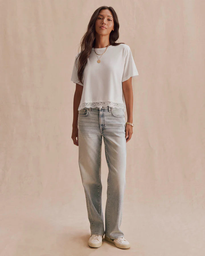 Lainey Lace Trim Short Sleeve Tee