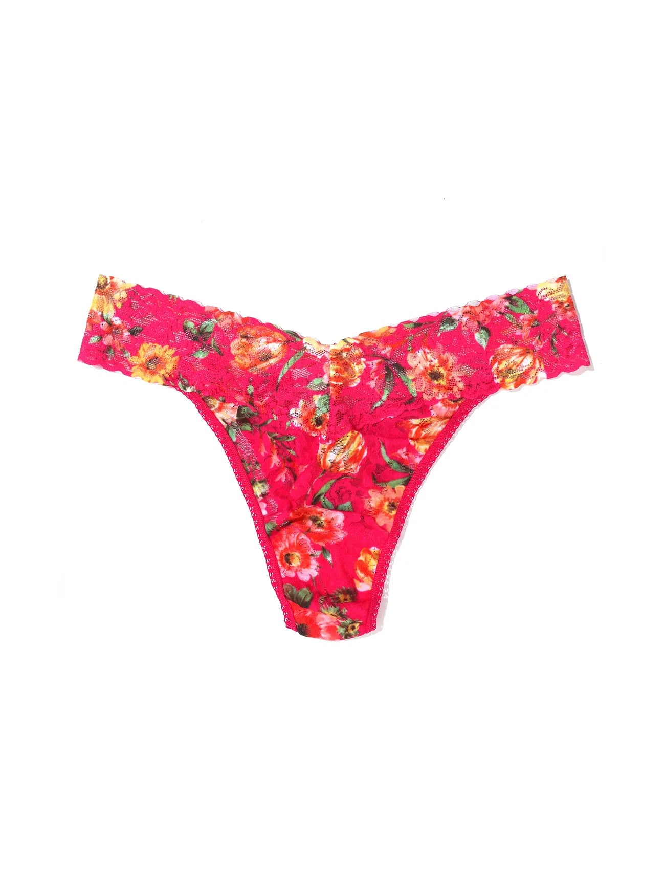 Printed Signature Lace Original Rise Thong