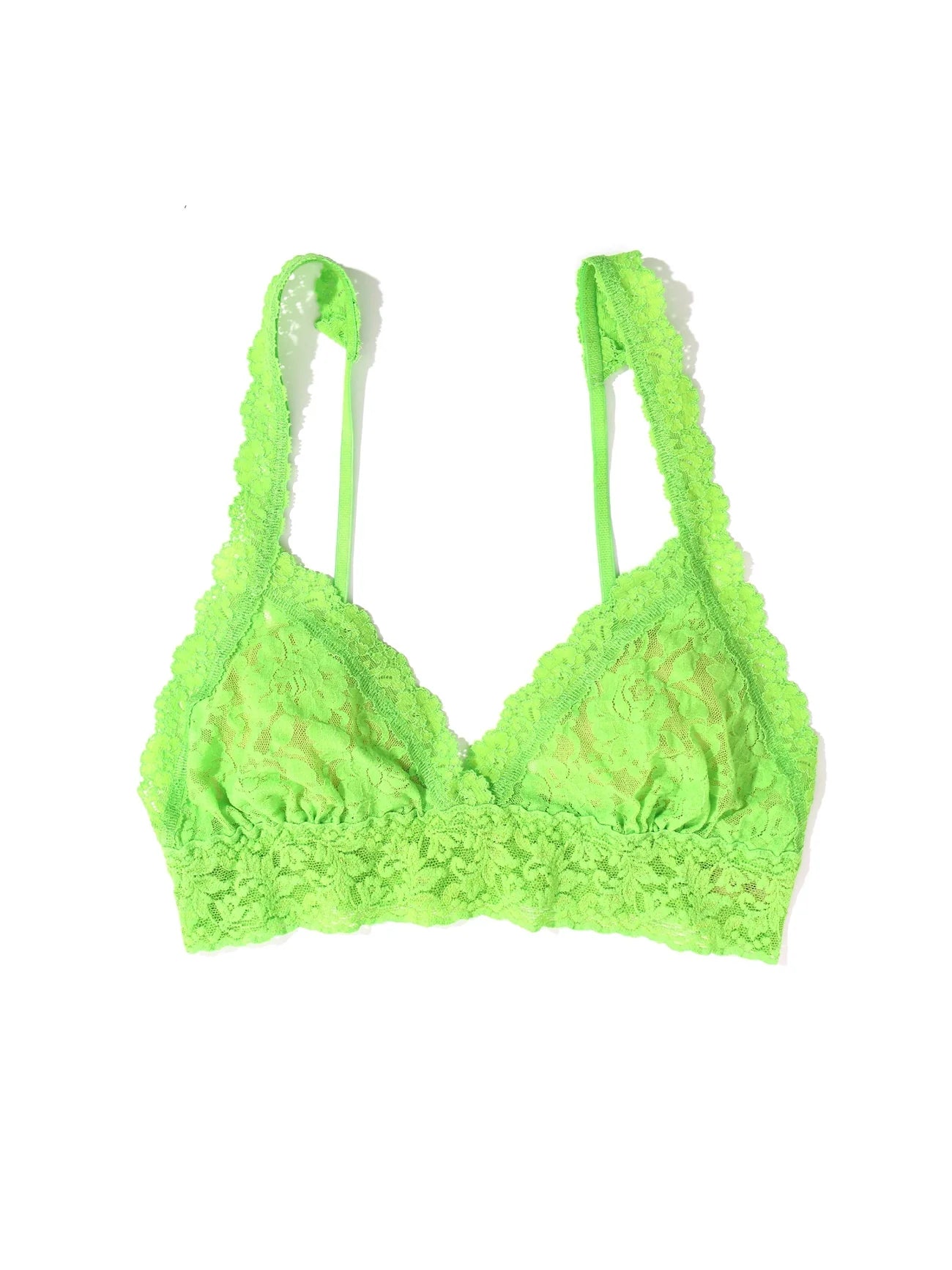 Signature Lace Crossover Bralette Lush Green