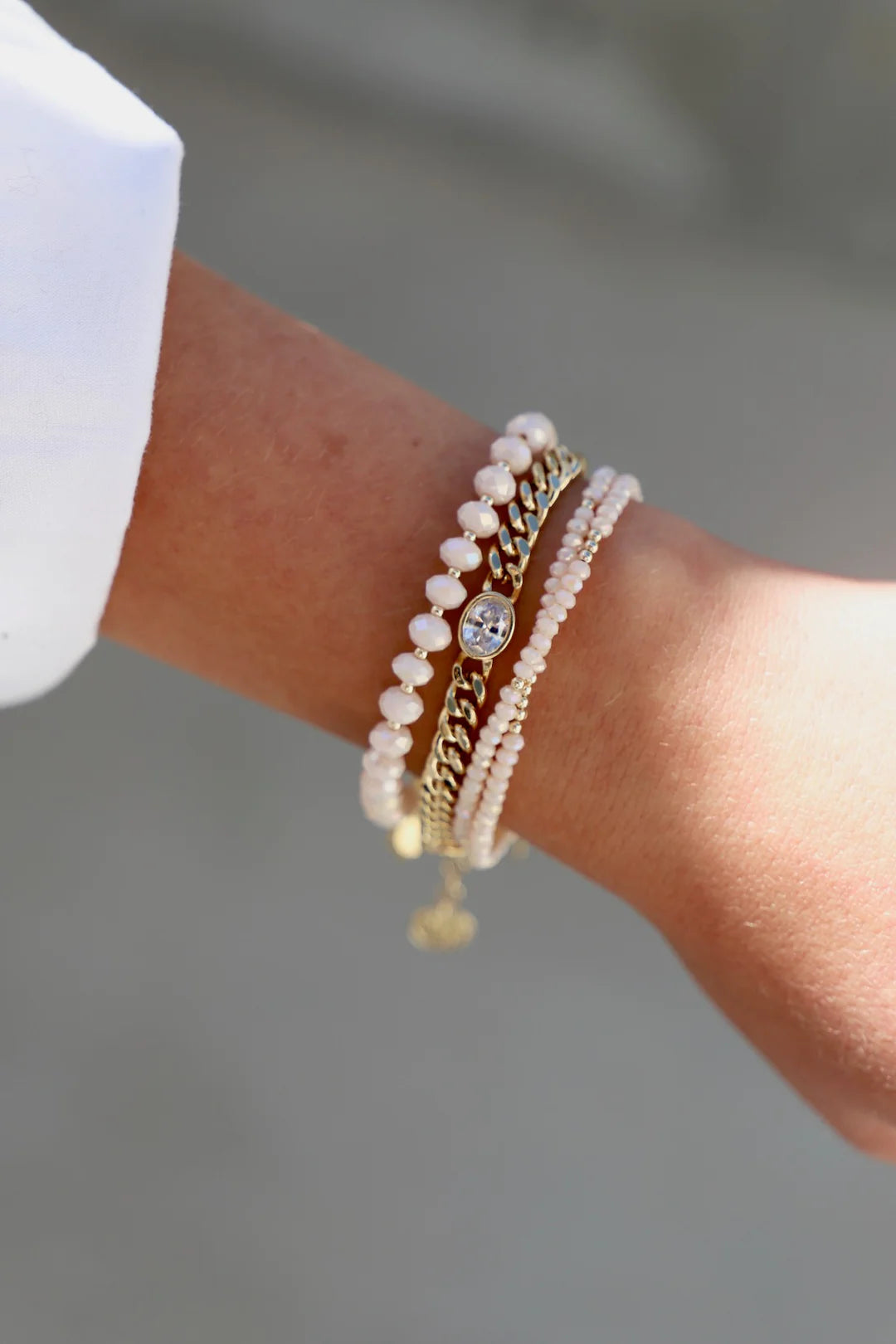 Pink Opal Petite Double Wrap Bracelet