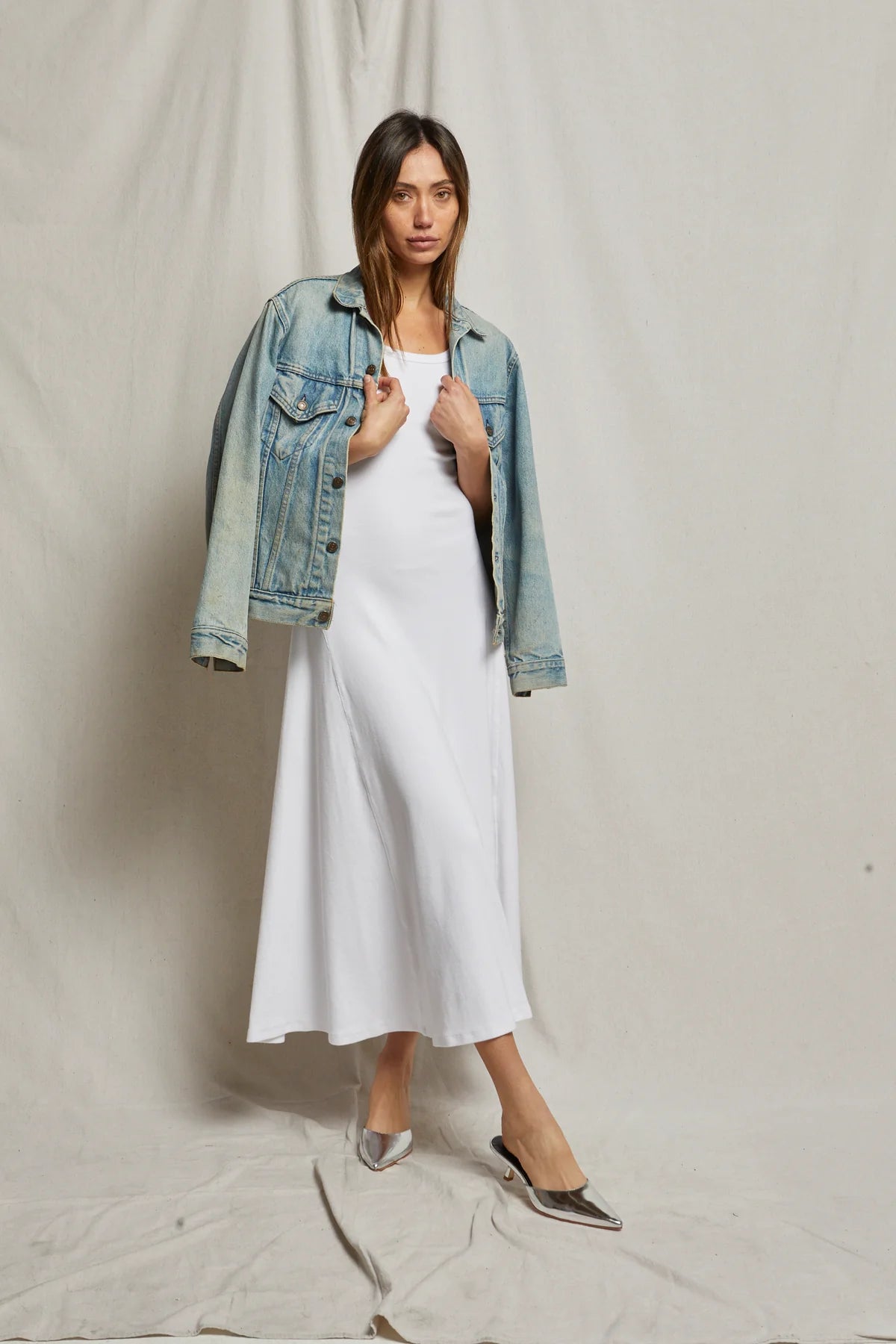 Ribbed jersey dress shop