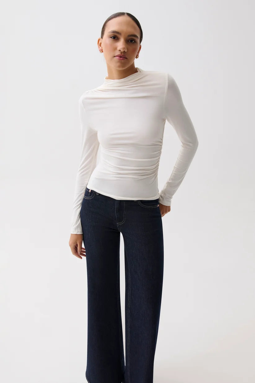 Nathalia Draped Mock Neck