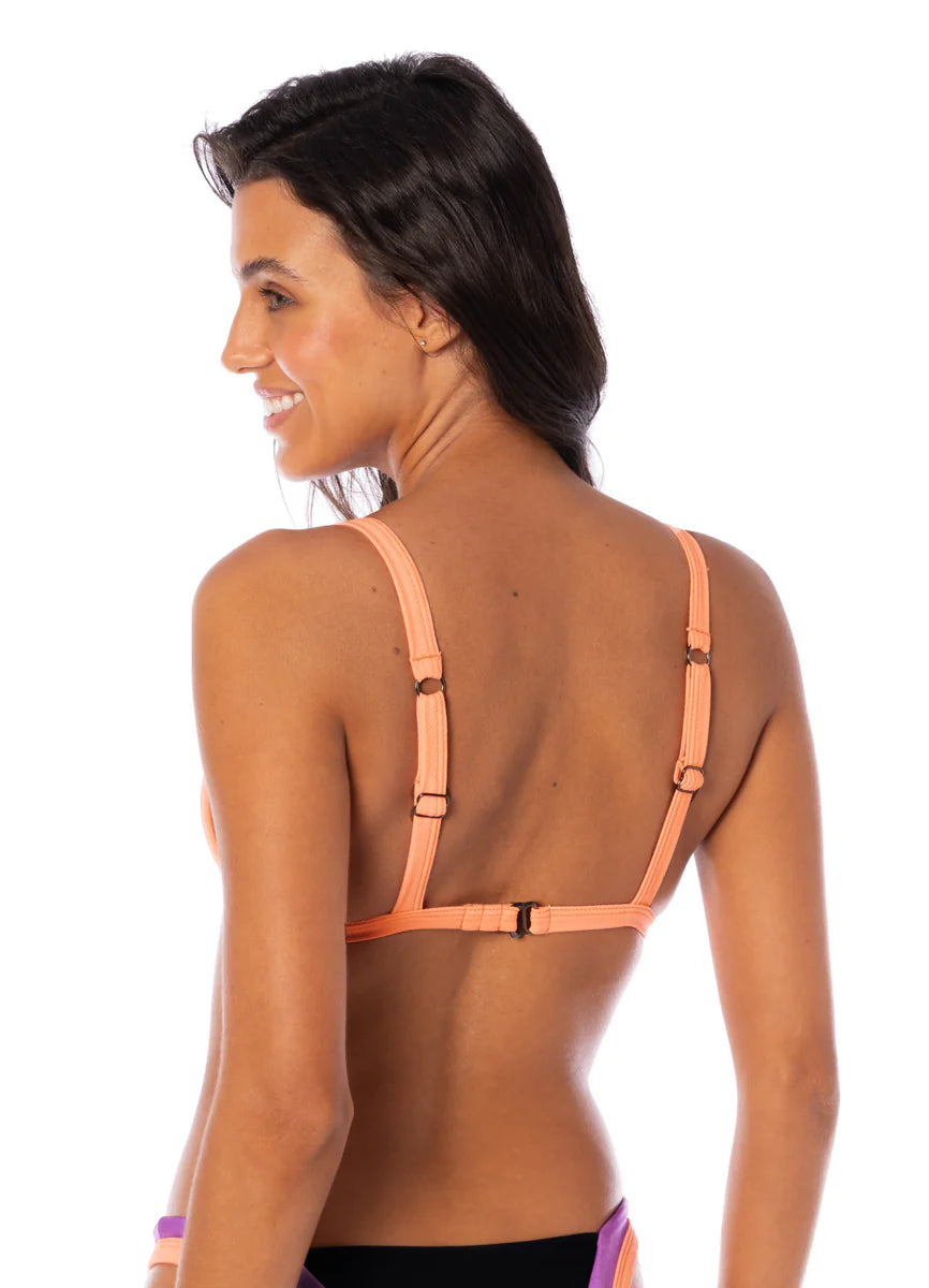 Noir Black Rewind Fixed Triangle Bikini Top
