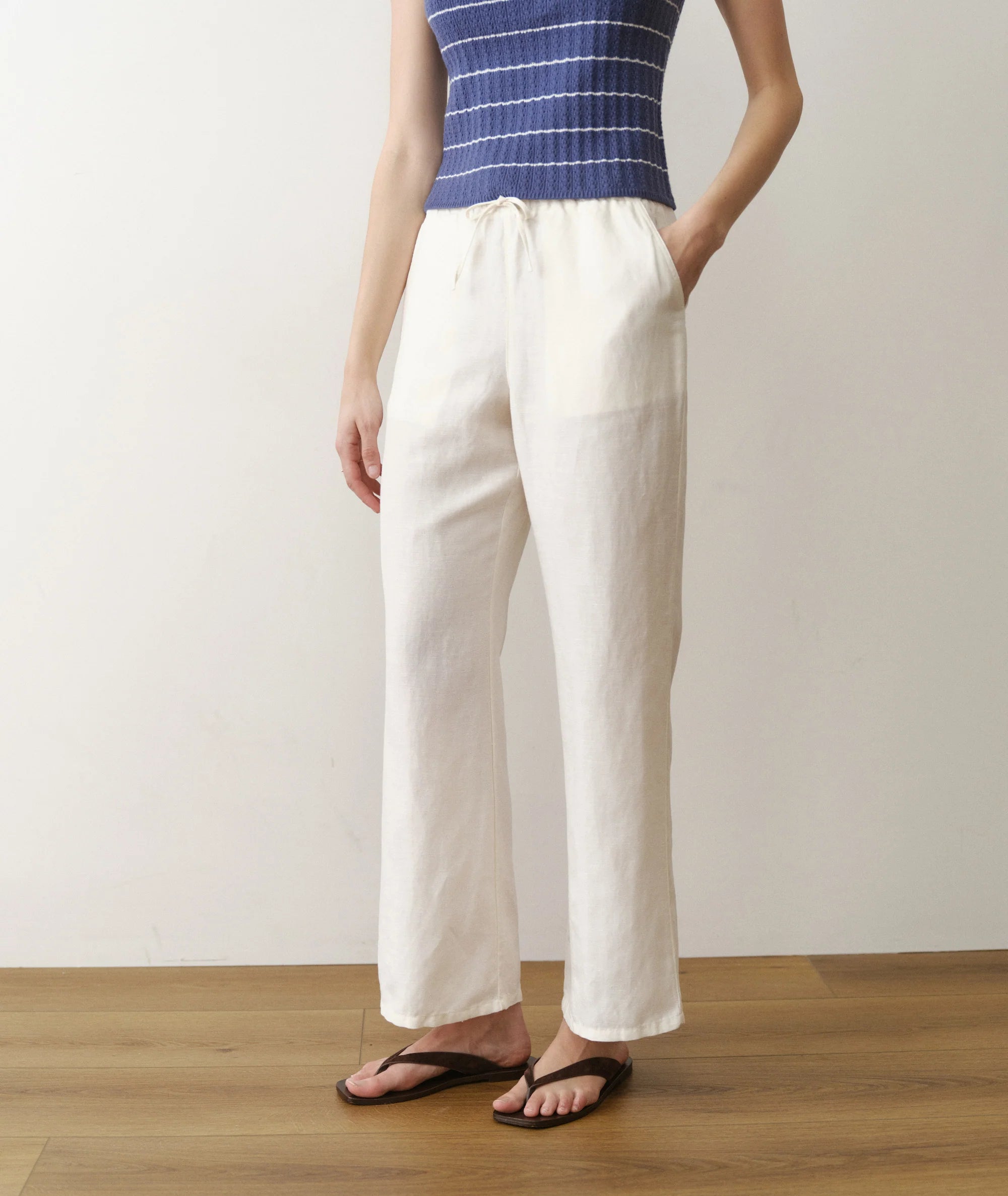 Linen Drawstring Pant