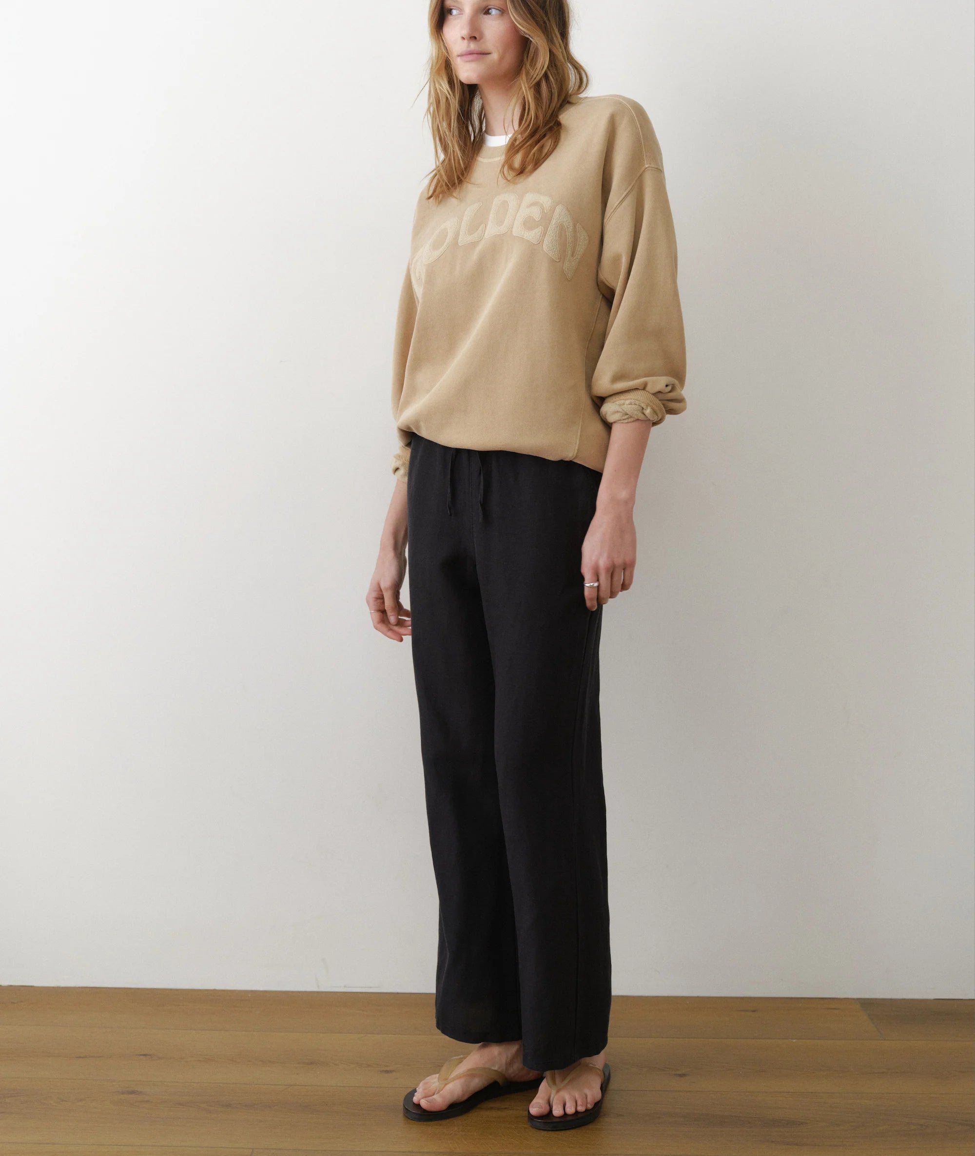 Linen Drawstring Pant