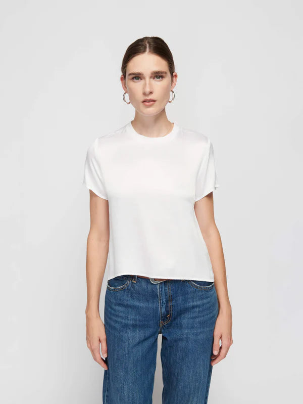 Marie Satin Boxy Crop Top