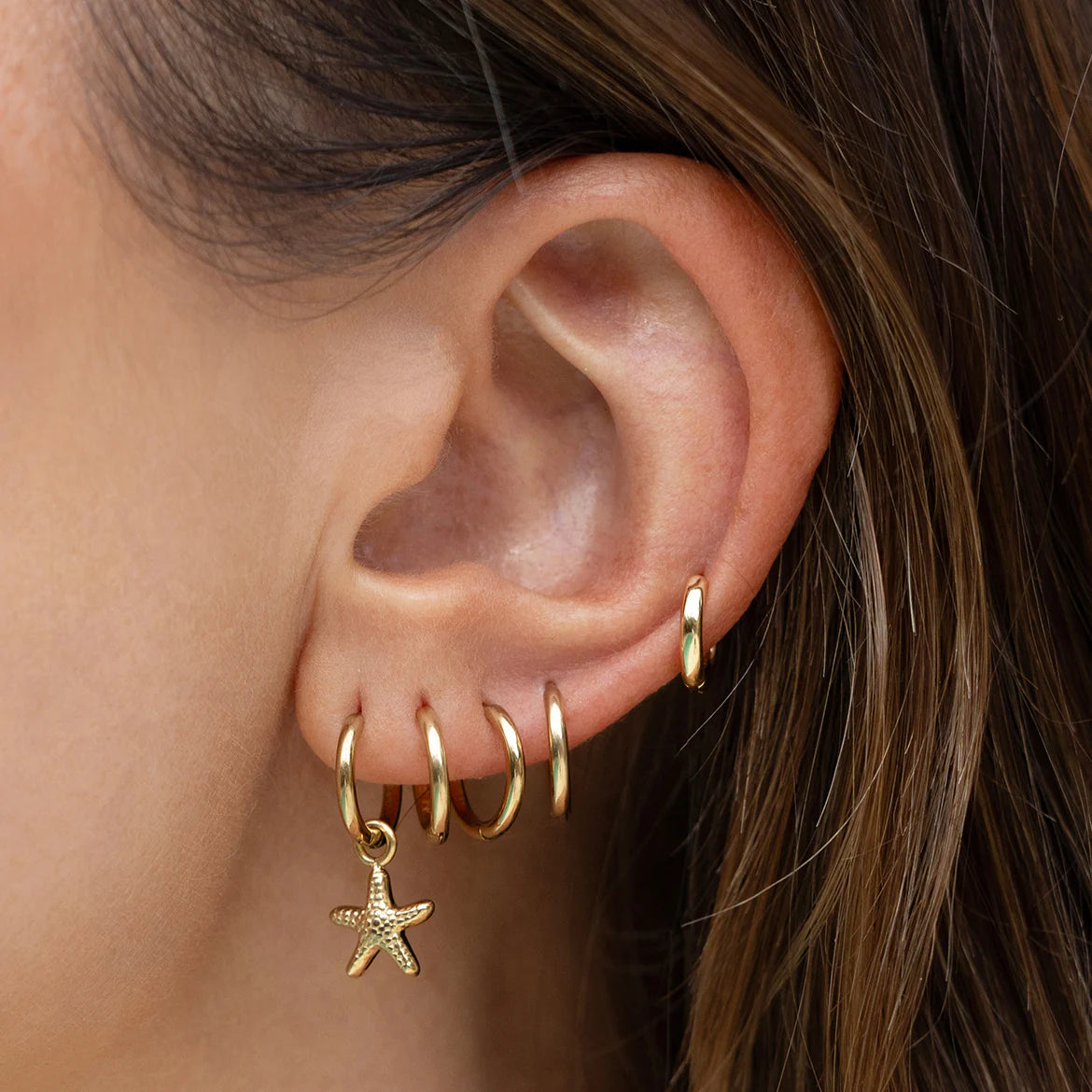 Sea Star Gold Earrings