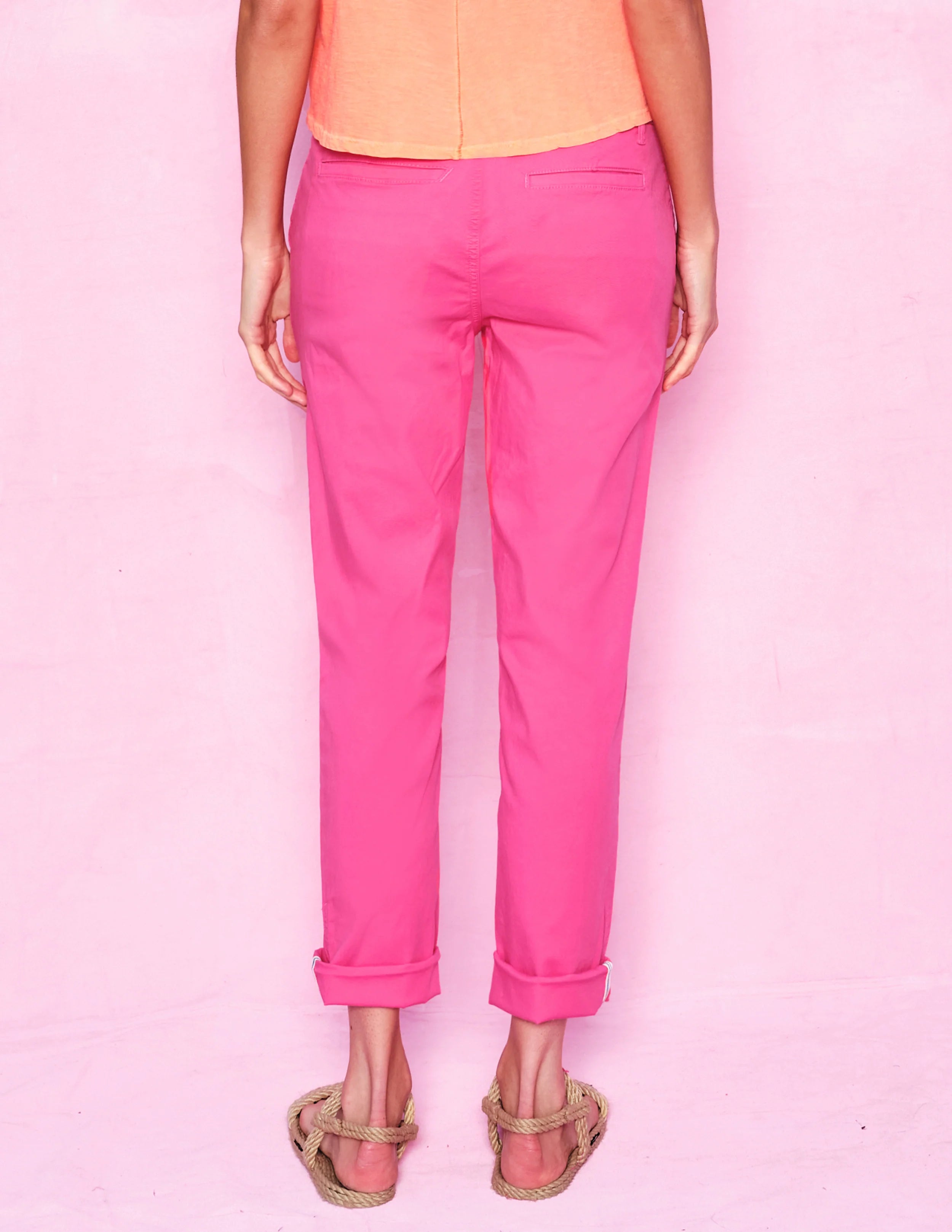 Roll Up Trouser with Trim