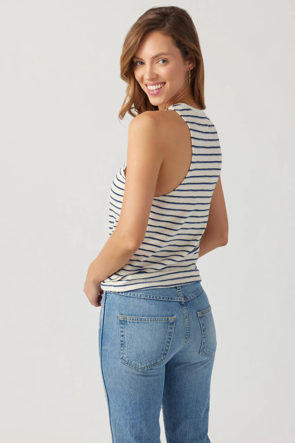 Capri Stripe Fitted Tank