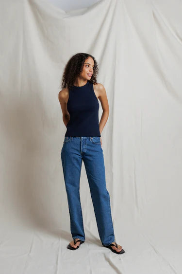 Daphne Heavy Rib High-Neck Tank