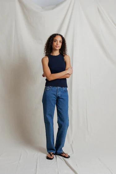 Daphne Heavy Rib High-Neck Tank