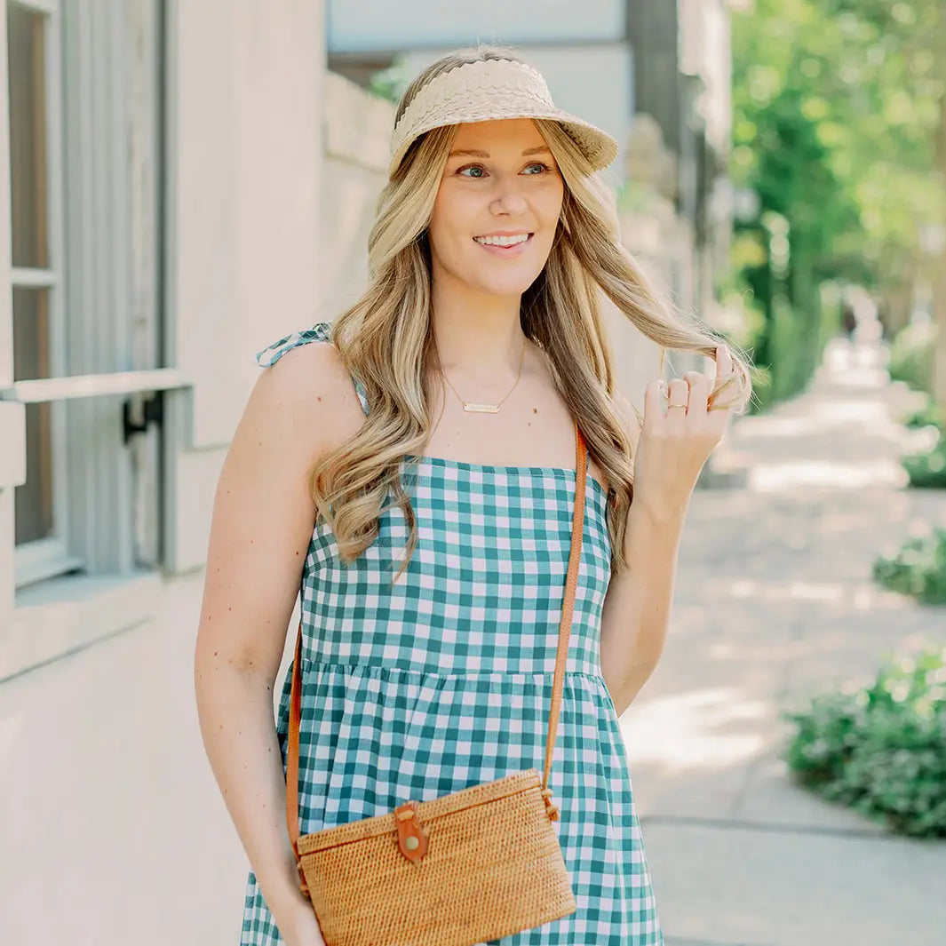 Luna Rattan Crossbody Bag