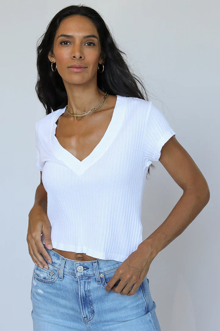 Bobby Variegated V-Neck Tee