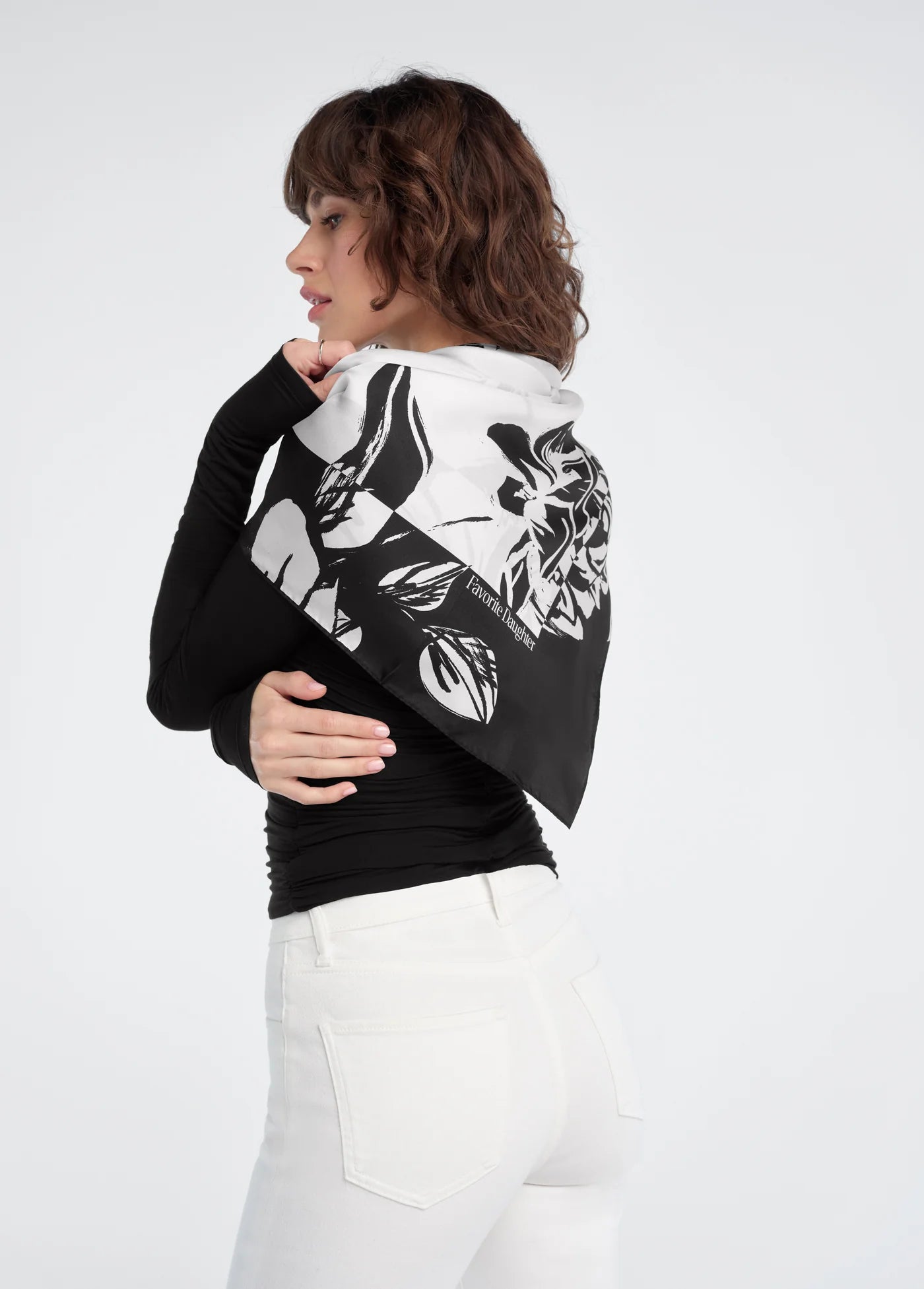 The Vintage Floral Silk Square Scarf