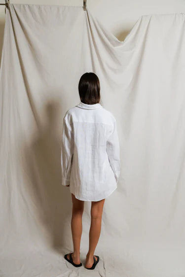 Lorelai Linen Oversized Button-Down Shirt
