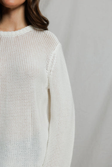 Margaret Cotton Slouchy Open-Knit Sweater
