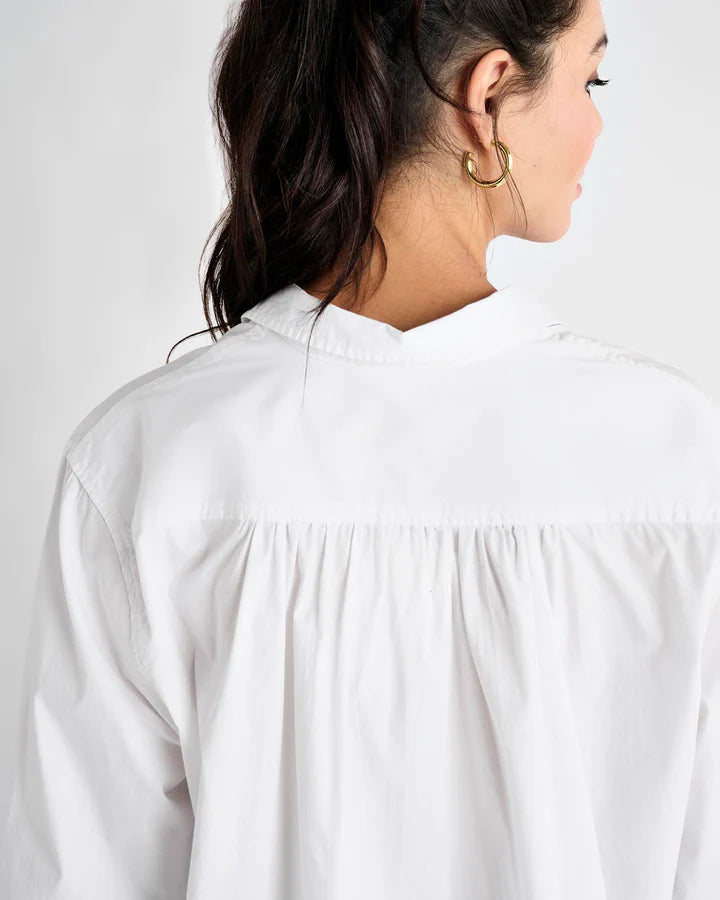 Cropped Poplin Button Down