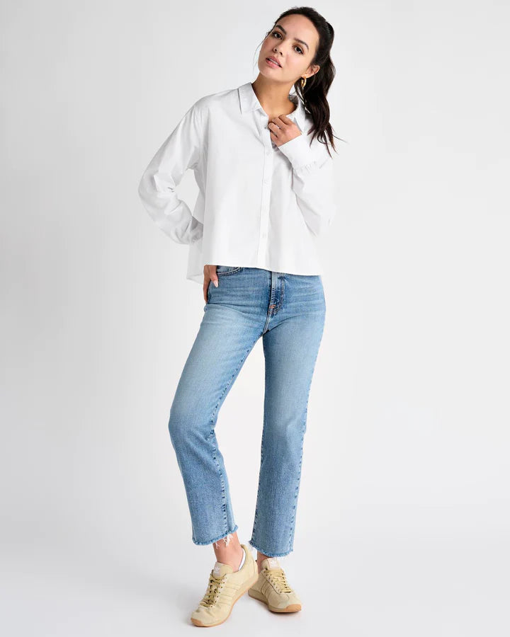 Cropped Poplin Button Down