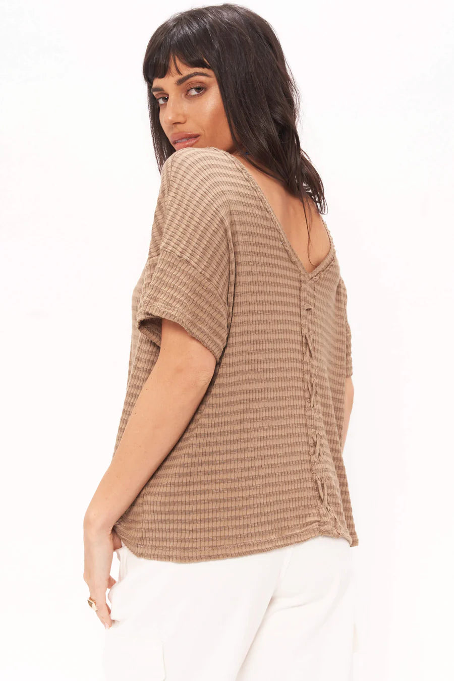 Isadora Lace-Up Tee