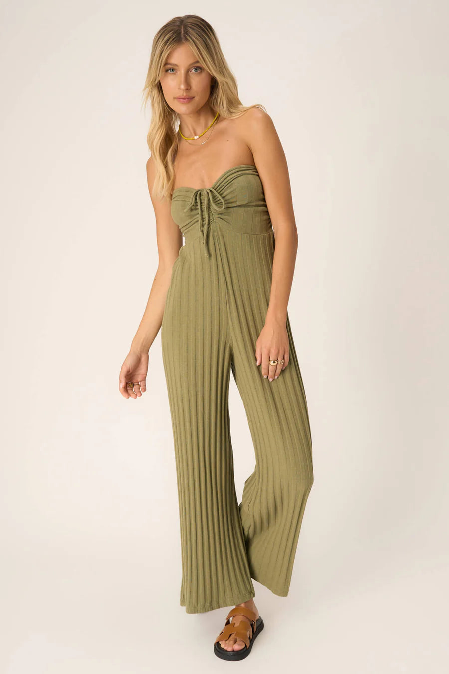 Marseille Strapless Rib Jumpsuit