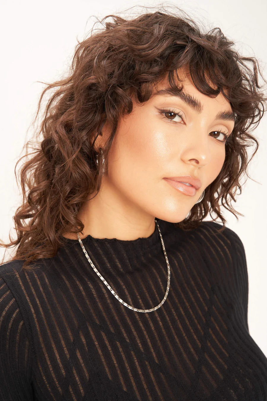 Too Close Cozy Mock Neck Fitted Long Sleeve