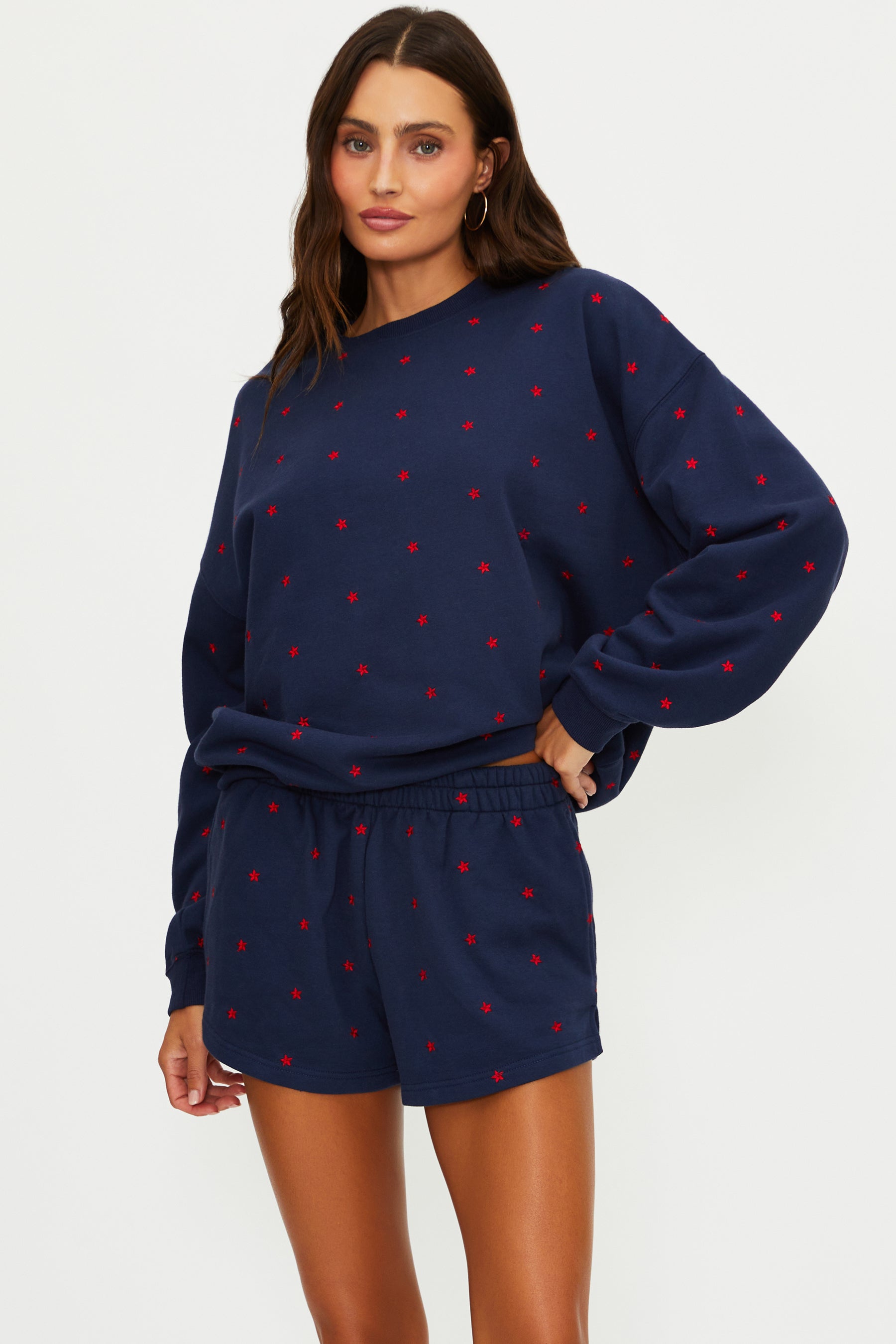 Devyn Oversized Star Spangled Sweatshirt