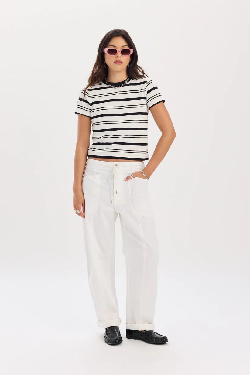 Villa Drawstring Barrel Leg Pant