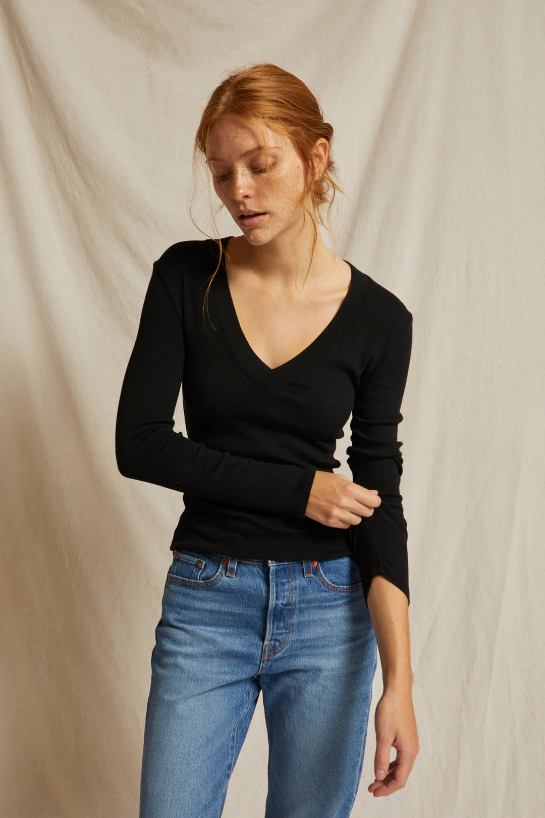 Viola Modal V-Neck Long Sleeve