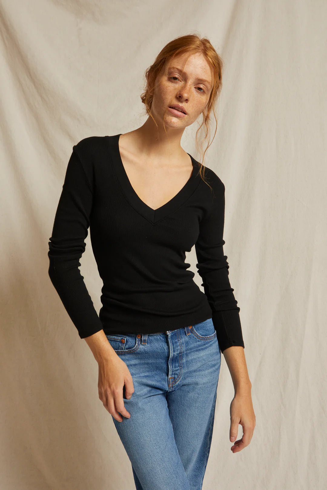 Viola Modal V-Neck Long Sleeve