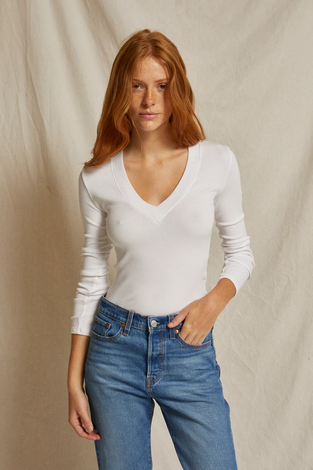 Viola Modal V-Neck Long Sleeve