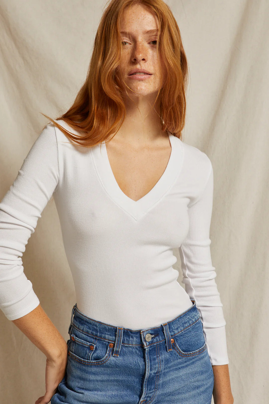 Viola Modal V-Neck Long Sleeve