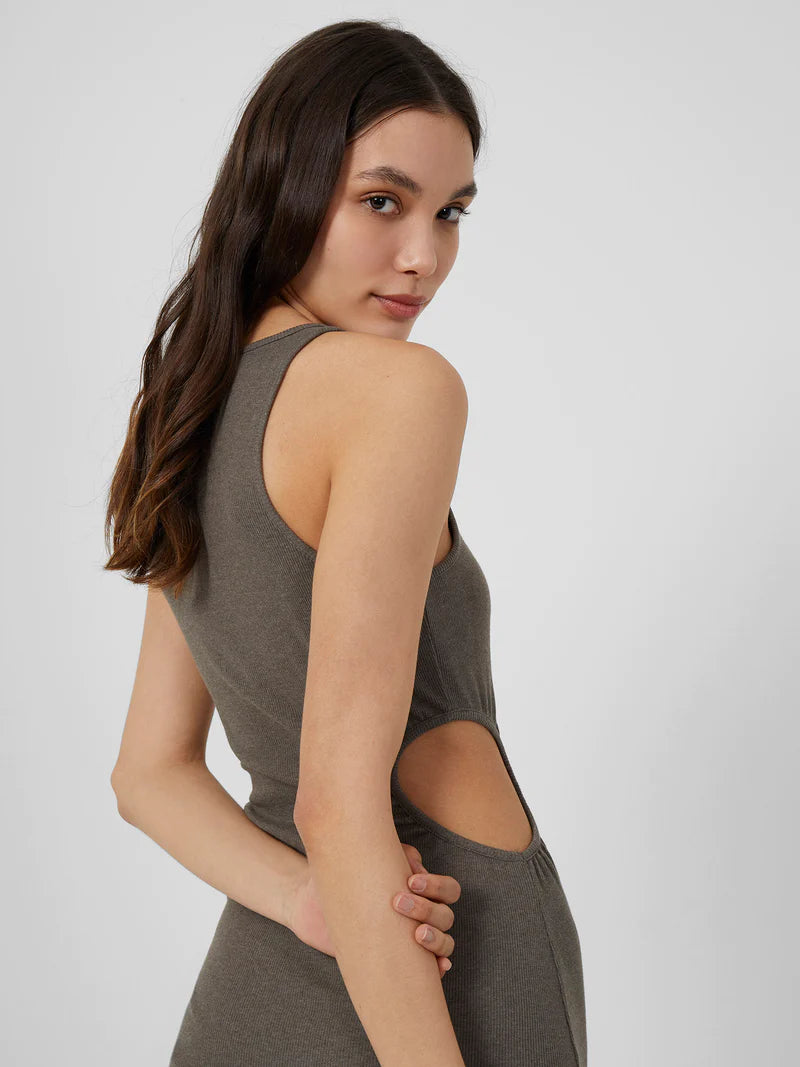 Rasha Ribbed Cut Out Dress