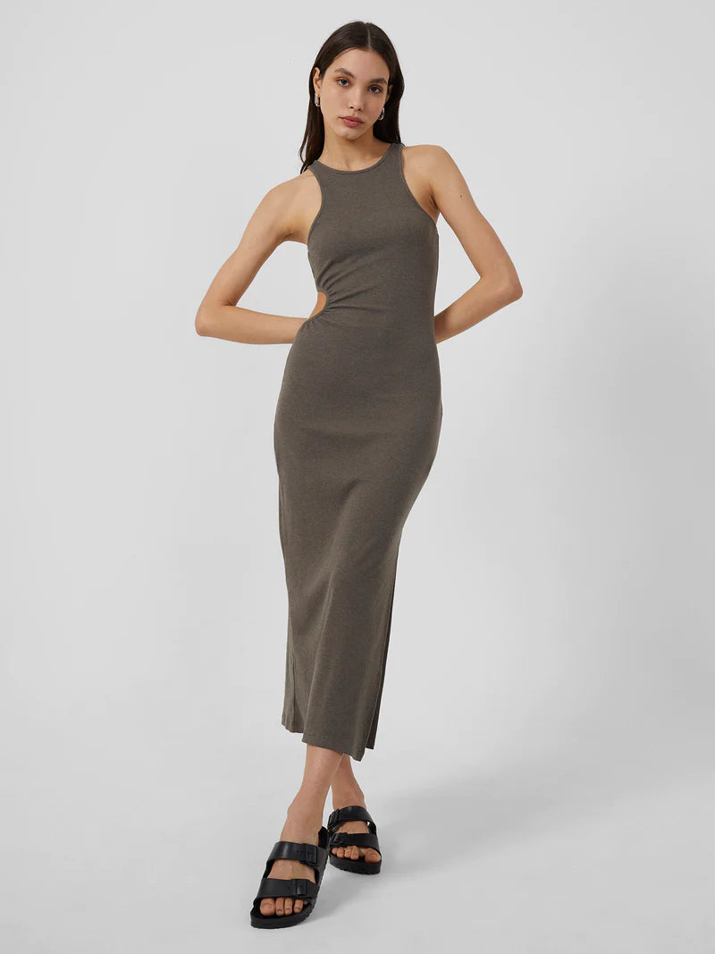 Rasha Ribbed Cut Out Dress