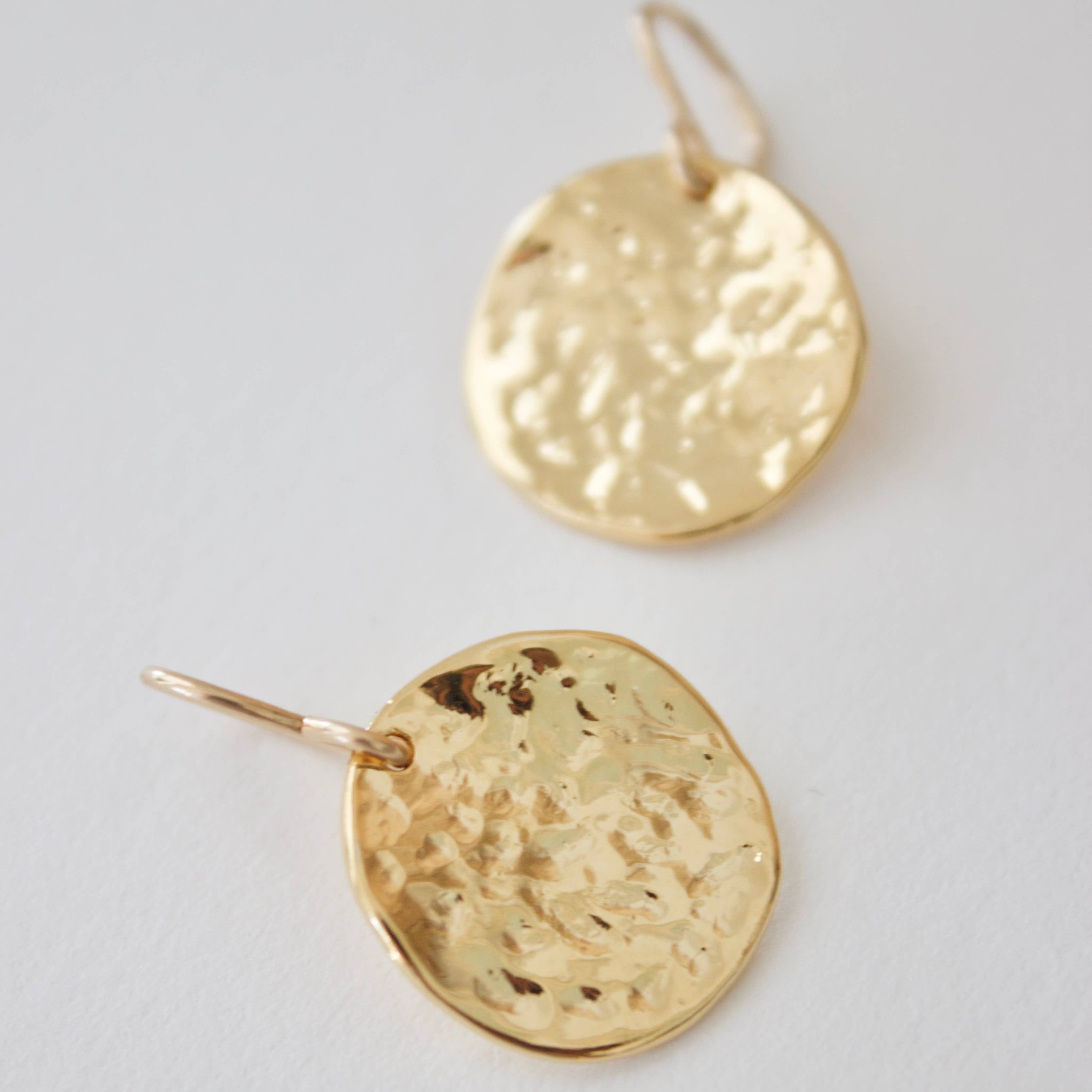 Hammered Medallion Earrings